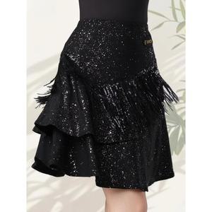 댄스복 밸리 공연복 하프 라인 의상 치마 스커트 댄스 벨리 줌바 바디 라틴 연습 블랙