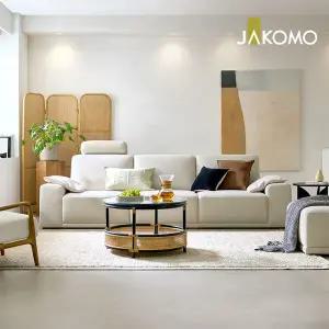 [자코모] 루바토 4인 젠위브 패브릭 소파+스툴