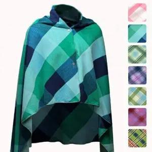 국산 170HBE65 똑딱이 담요 무릎담요 망토형 폴라폴리스 160X100 겨울용품 납품 보온 이불