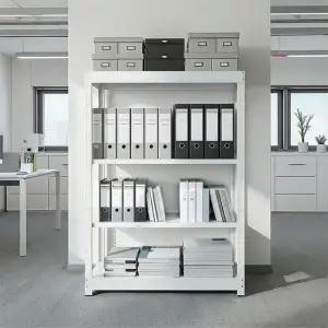 올메탈 철판수납장 MAX200 고하중 창고선반 4단 1200x450x1800