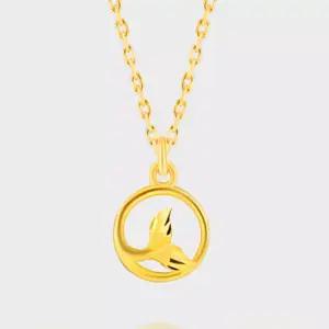 [베티블루] 995 999 24K 순금 써클 돌고래 꼬리 여성 여자 3.75g 금 목걸이