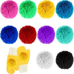 10개의 PCS 대형 실 폼 3인치 컬러풀 코튼 볼 캐리어 모자 또는 파티 용품용 아크릴 폼을 주문하기 위해