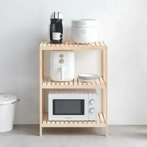 [룽스]원목 렌지대 선반 J282 3단 600 1color