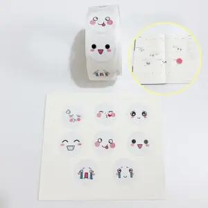 500P 얼굴표정 다꾸 스티커 구디백 추천템 이모티콘 롤 선물포장 대용량 답례품 인기