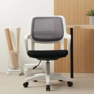 C001 화이트바디 발포방석 메쉬 사무용의자