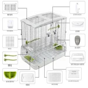 비전 M02 와이어 미디엄 케이지 카나리아 홈 버드 핀치 잉꼬