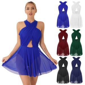 댄스복 의상 라틴 메쉬 줌바 연습복 쉬어 드레스 볼룸 공연복 라인 살사 사교 댄스 레이디 민소매