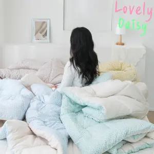 [국내생산] 러블리 데이지 꽃무늬 패턴 차렵이불 (이불+베개커버+패드 세트) 슈퍼싱글 / 퀸 선택가능