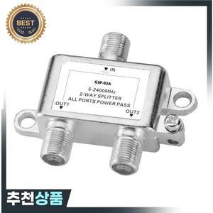 2방향 동축 케이블 분배기 5-2400MHz 디지털 RG6 대부분의 TV 분배기용 향상된 신호 분배 가정용 텔레비전
