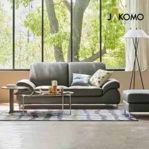 볼라 3인 천연면피 소가죽소파+스툴