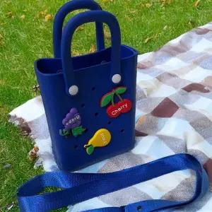 롱타임헬씨 어린이집 굿즈 선물 과일 방수가방 블루 파란색 젤리 EVA 미니 비비드 크로스백 기념