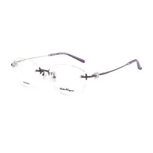 [페라가모] 명품 안경테 SF2569RLB 500 라운드 무테 티타늄 여자 안경