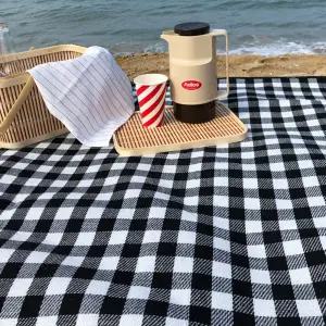 P00000OX 체크 패브릭 방수 소풍 매트여행용 돗자리 야외용 등산 캠핑 캠핑용