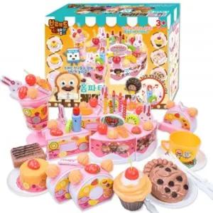 브레드이발소 홈파티 케이크놀이 br-1108 생일파티 썰기 파르페 DIY꾸미기 한국어버전 생일송/주방/놀이