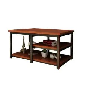 프리미엄 수족관 받침 나무 어항 선반 거치대 심플 티크+블랙 프레임 60x30x70cm