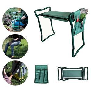 1개 정원용 무릎 받침대 겸 의자 접이식 꿇기용 스툴 두꺼운 폼 패드 튼튼한 벤치 공구 주머니 낚시용 선물