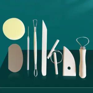 도예 공방 도자기 평사칼 목도 쇠바늘 만들기 도구 세트조소 스크래퍼 스펀지 체험