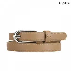 얇은 여자벨트 화이트 와이드벨트 실버 색 버클