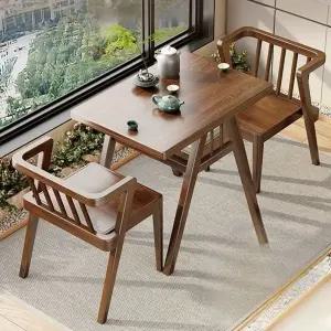 2인식탁세트 원목 베란다 원형 티테이블 식탁세트 2인
