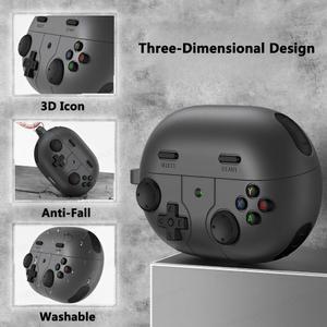 실리콘 이어폰 케이스, 만화 스타일 게임 콘솔 스타일링 이어폰 보호 커버, 화웨이 프리버즈 프로 3 용 3D 방진