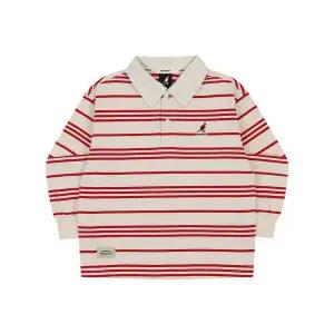 [캉골키즈]스트라이프 카라 티셔츠 SA 0104 레드