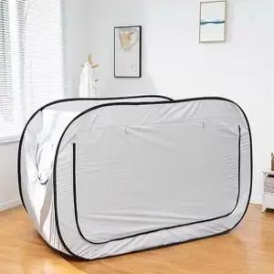 보온 암막 침대텐트 원터치 접이식 방풍텐트 1인용 싱글