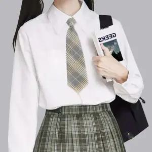 자동 교복 체크 넥타이 그레이 교복