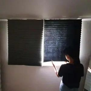 붙이는 암막블라인드 부직포 블랙 셀프 붙이는블라인드 셀프블라인드 창문햇빛가리개 암막블라인드