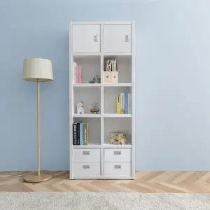 (수도권무료) 보루네오 V컷팅 800 5단 콤비 견고한책장 U812