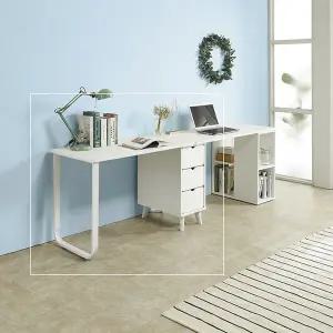 넓이 1200 튼튼 철제다리 품은 책상 (서랍장포함) BJ5267R (착불)