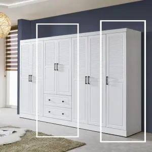 (수도권무료) 보루네오 템바보드 1200 옷장세트 (800서랍옷장+반장) BJ5131R