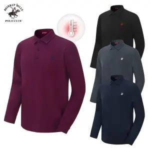 비버리힐즈폴로클럽 웜 액티브 웨어 동절기 기모 카라 긴팔 티셔츠