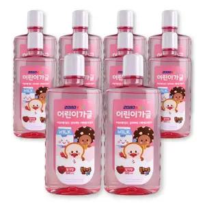 2080 브레드이발소 키즈가글 딸기향 380ml 10개 어린이,아이들 구강케어