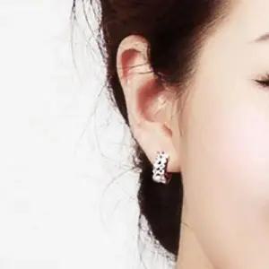 원터치 귀걸이 실버 테니스 귀걸이 WC7FB86