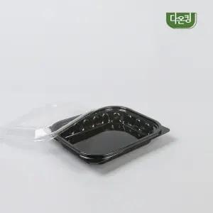 PET반찬포장용기 JH203 검정 600개 SET 샐러드 도시락찬 배달 포장용기