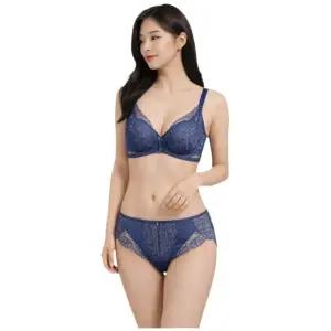 [롯데백화점]보디가드 (A-D컵)딥그레이 군살커버 자수 레이스 브라 레이스 팬티 세트BGWBB401WPB402