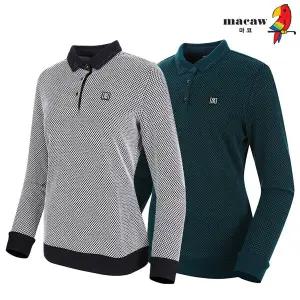 [마코] 여성카라배색체크티셔츠_MMW4TS12