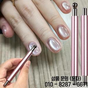 1개 유리 구슬 효과 네일 자석 스틱 더블 헤드 캣츠 아이 마그네틱 펜 강력한 볼 분리형 매니큐어