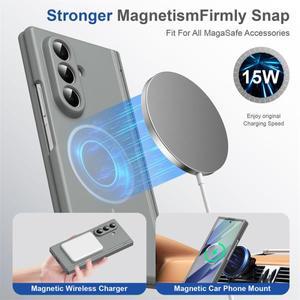 삼성 갤럭시 Z 폴드 7 6 5 4 3 5G용 마그네틱 힌지 보호 스크린 보호 필름 폰 케이스 (맥세이프 무선 충전
