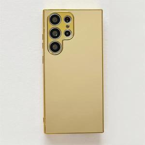 럭셔리 광택 금색 은색 메이크업 미러 하드 PC 케이스 삼성 갤럭시 s25 s24 s23 s22 s21 s20 플러스 울트라
