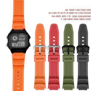 카시오 G-Shock AQ-S810W AE-1000W SGW-400H/300H/500H W-735H W-216H MRW-200H 고무 실리콘 시계 밴드 팔
