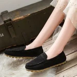 여성 캐주얼 뽀송 가볍고 따듯한 스타일 털 모카신 여성털신 겨울단화 여성로퍼 플랫슈즈