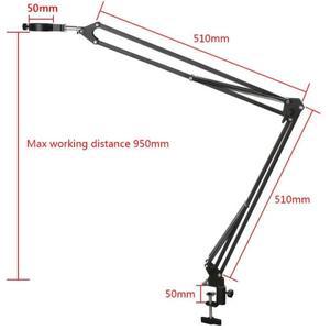 현미경 비디오 카메라 웹캠 데스크탑 암 스탠드 조정 가능한 붐 테이블 작업 행거 캔틸레버 홀더 1/4 6mm 4