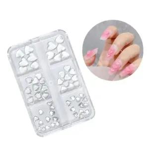 네일아트 얼음처럼 투명한 통통하트 스톤 60p 세트 WD4576A