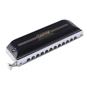 포러너 A 크로매틱하모니카 E C 키 F G B D 12홀 튜닝