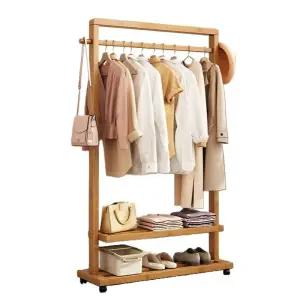 원목 스튜디오 바퀴 이동식 옷가게 행거 현관 옷걸이