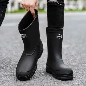 베이직 남자 레인부츠 미끄럼방지 작업 농사 방수슈즈-WFIN67P