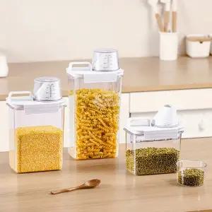 잡곡통 씨리얼통 잡곡보관 사료통 보관통 소분 쌀통 도어포켓 냉장고정리 밀폐용기 R523-O