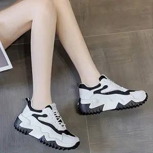 [엄지척]여성 751COD54 2컬러 헤이튼 통굽 키높이 메쉬운동화 스니커즈
