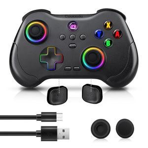쿨라도 무선 컨트롤러 Xbox /Swtich /PS3 /4, 블루투스 핸드헬드 게이밍 조이스틱 게임패드, /안드로이드 폰 /PC (블랙)와 호환됨